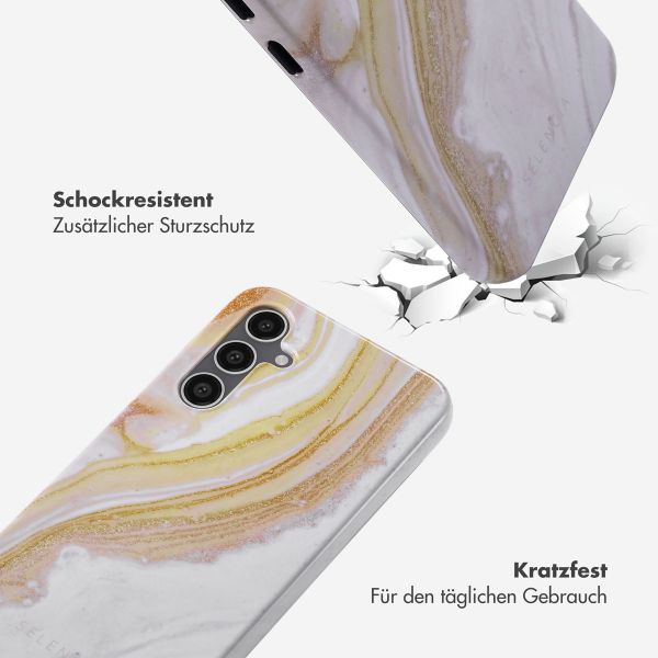 Selencia Vivid Tough Back Cover für das Samsung Galaxy S23 FE - Chic Marble Gold