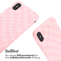 imoshion Silikonhülle design mit Band für das iPhone X / Xs - Retro Pink