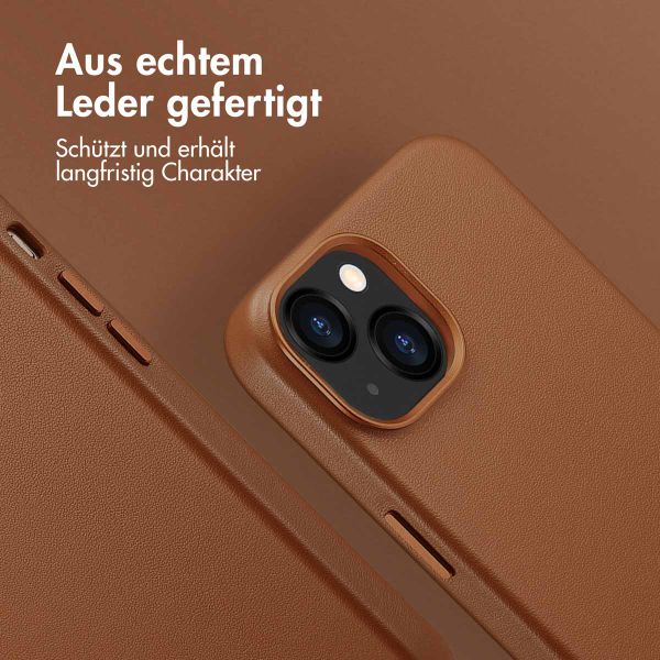 Accezz MagSafe Leather Backcover Apple iPhone 13 - Sienna Brown