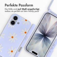 imoshion SilikonHülle design mit Band Apple iPhone 17 - Lila Flower Distance