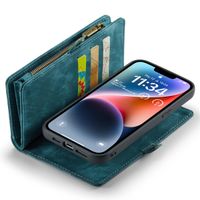 CaseMe Luxuriöse 2-in-1-Portemonnaie-Klapphülle Leder für das iPhone 14 - Grün