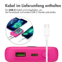 imoshion MagSafe Powerbank - 10.000 mAh - Kabellose Powerbank - Hot Pink