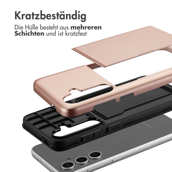 imoshion Backcover mit Kartenfach für das Samsung Galaxy S24 FE - Rose Gold