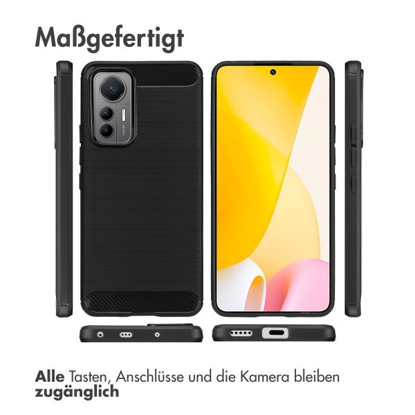 imoshion Brushed Back Cover für das Xiaomi 12 Lite - Schwarz