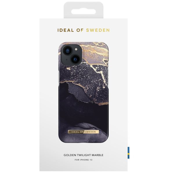 iDeal of Sweden Fashion Back Case Apple iPhone 13 - Golden Twilight Marble