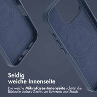 Accezz MagSafe Leather Backcover für das Apple iPhone 16 Pro - Nightfall Blue