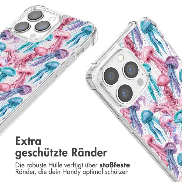 imoshion Design Hülle mit Band Apple iPhone 13 Pro Max - Jellyfish Watercolor