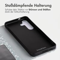 imoshion Design Klapphülle Samsung Galaxy S24 - Smoke Green Flowers