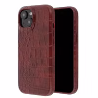 Selencia Croco Backcover mit MagSafe Apple iPhone 15 - Burgundy