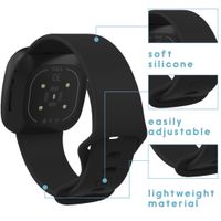 imoshion Silikonband für das  Fitbit Versa 4/ 3 / Sense (2) - Schwarz