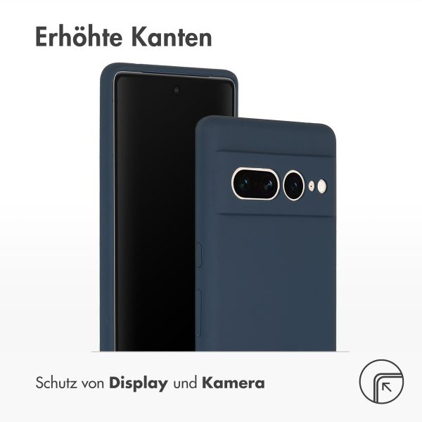 Accezz Liquid Silikoncase Google Pixel 7 Pro - Dunkelblau