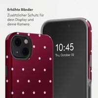 Selencia Vivid Rückabdeckung mit MagSafe Apple iPhone 13 - Happy Dots Burgundy