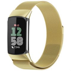 imoshion Magnetisches Milanaise Armband für das  Fitbit Charge 5 - Größe M - Gold