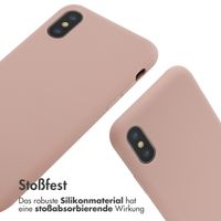 imoshion Silikonhülle mit Band für das iPhone X / Xs - Sand Pink