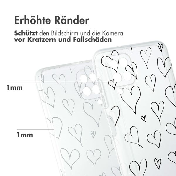imoshion Design Hülle Samsung Galaxy A12 - Hearts