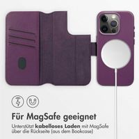 Accezz 2-in-1 Klapphülle aus Leder mit MagSafe Apple iPhone 15 Pro - Heath Purple