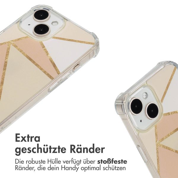 imoshion Design Hülle mit Band Apple iPhone 15 - Beige Graphic