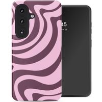 Selencia Vivid Rückabdeckung mit MagSafe Samsung Galaxy S26 Plus - Wavy Swirl Pink Plum