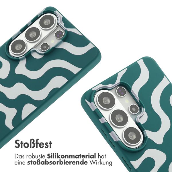 imoshion SilikonHülle design mit Band Samsung Galaxy S26 Ultra - Petrol Green Groovy