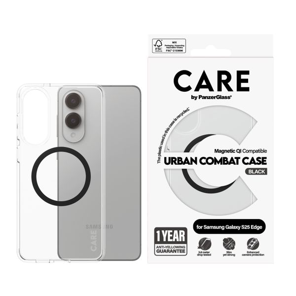CARE by PanzerGlass Urban Combat Case Samsung Galaxy S25 Edge - Schwarz