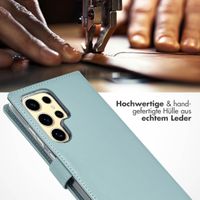 Selencia Echtleder Klapphülle Samsung Galaxy S25 Ultra - Air Blue