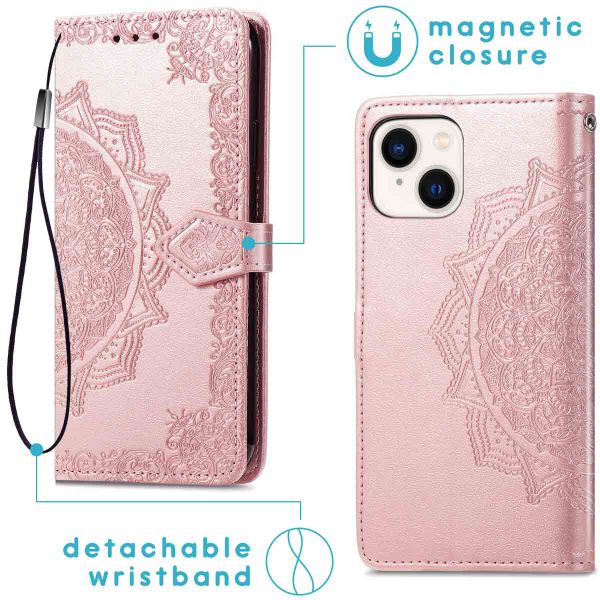 imoshion Mandala Klapphülle für das Apple iPhone 14 - Rose Gold