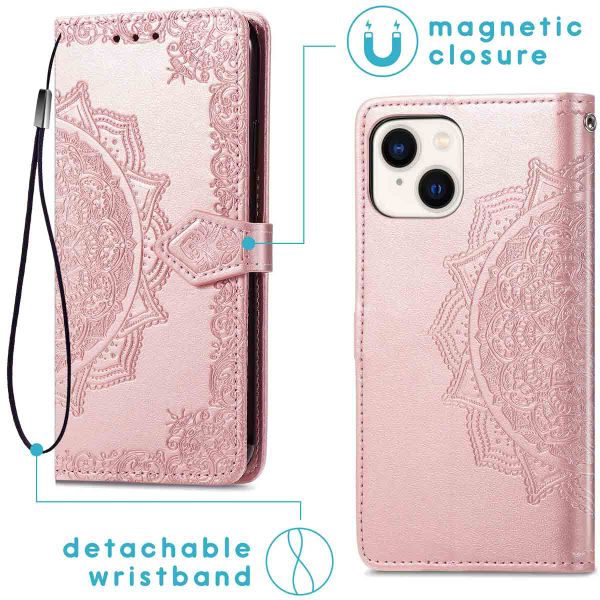 imoshion Mandala Klapphülle für das iPhone 14 - Rose Gold