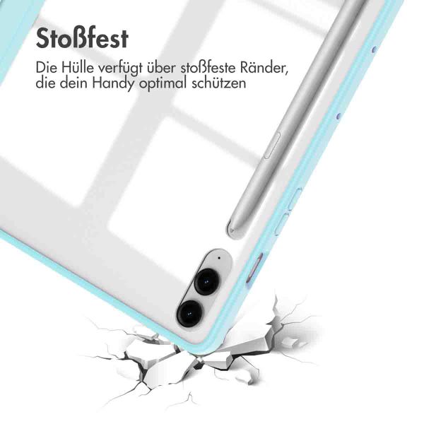 imoshion Trifold Hardcase Klapphülle Samsung Tab S10 Plus / Tab S9 FE Plus / Tab S9 Plus 12.4 Zoll - Hellblau