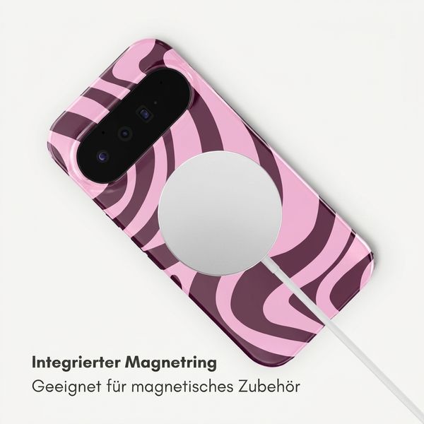 Selencia Vivid Rückabdeckung mit MagSafe Google Pixel 11 - Wavy Swirl Pink Plum