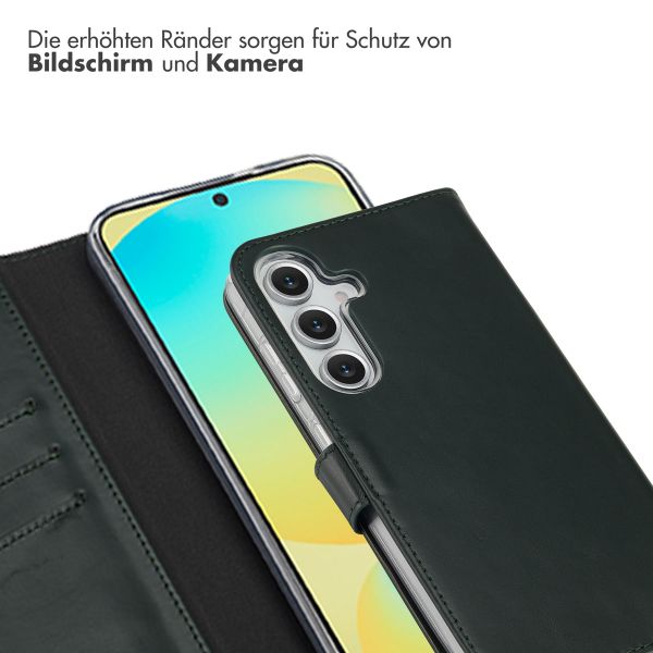 Selencia Echtleder Klapphülle Samsung Galaxy S25 FE - Grün