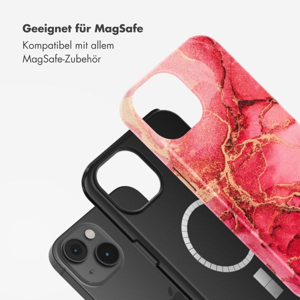 Selencia Vivid Tough Back Cover mit MagSafe für das iPhone 14 - Rosy Marble