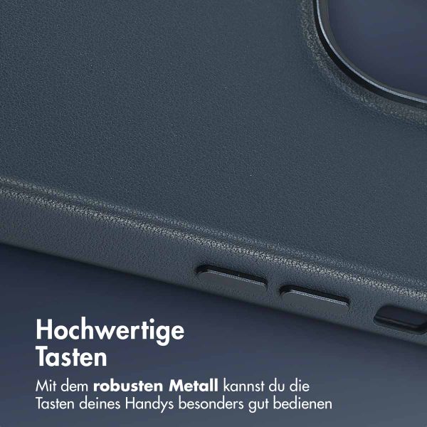 Accezz MagSafe Leather Backcover für das iPhone 14 Pro Max - Nightfall Blue