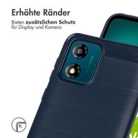 imoshion Brushed Back Cover Motorola Moto E13 - Dunkelblau