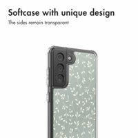 imoshion Design Hülle Samsung Galaxy S21 FE - Smoke Green Flowers