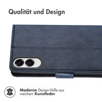 imoshion Luxuriöse Klapphülle Samsung Galaxy S25 Edge - Dunkelblau