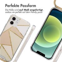 imoshion Design Hülle mit Band Apple iPhone 12 (Pro) - Beige Graphic