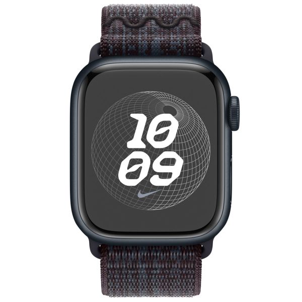 Apple Nike Sport Loop Band für die Apple Watch Series 1 bis 9 / SE (38/40/41 mm) | Series 10 (42 mm) - Black/Blue