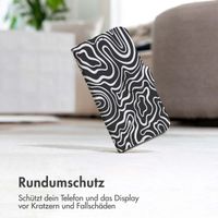 imoshion ﻿Design Klapphülle für das Apple iPhone SE (2022 / 2020) / 8 / 7 / 6(s) - Black And White