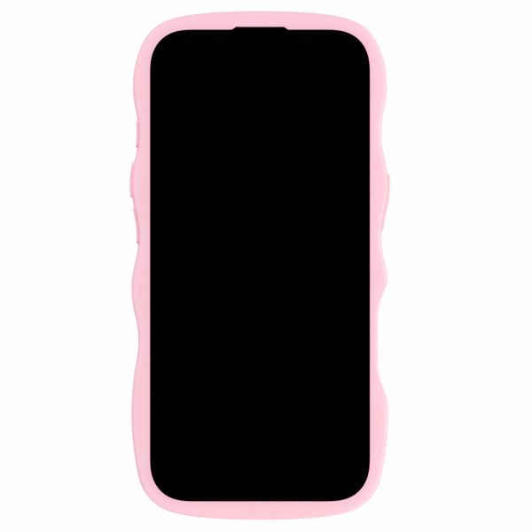 Holdit Wavy Case für das iPhone 16 Pro Max - Pink / Transparent