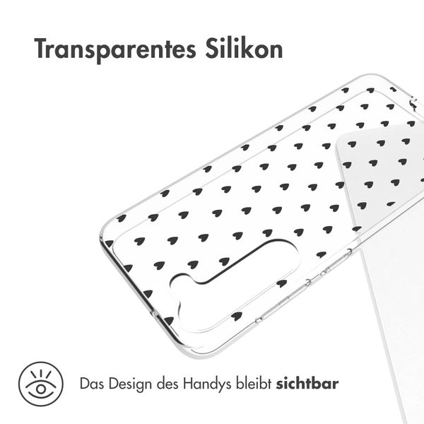 imoshion Design Hülle für das Samsung Galaxy S23 - Herzen - Schwarz