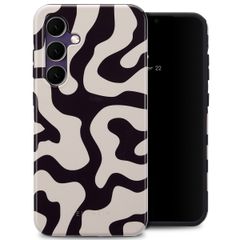 Selencia Vivid Back Cover Samsung Galaxy S24 FE - Art Wave Black