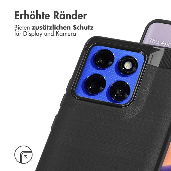 imoshion Brushed Back Cover Motorola Edge 60 Pro - Schwarz