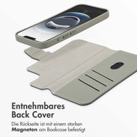 Accezz 2-in-1 Klapphülle aus Leder mit MagSafe Apple iPhone 16e - Light Grey