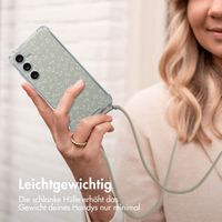 imoshion Design Hülle mit Band Samsung Galaxy S24 - Smoke Green Flowers