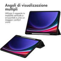 imoshion Trifold Hardcase Klapphülle Samsung Galaxy Tab S9 11.0 Zoll - Schwarz