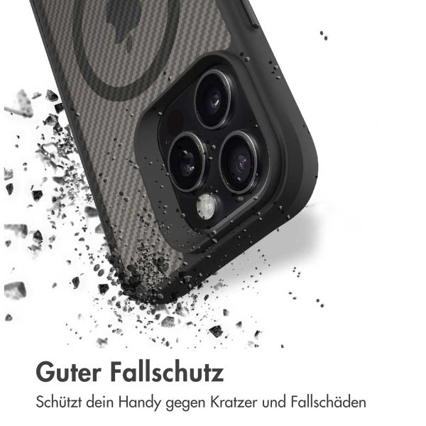 imoshion Rugged Hybrid Carbon Case mit MagSafe für das Apple iPhone 16 Pro - Schwarz