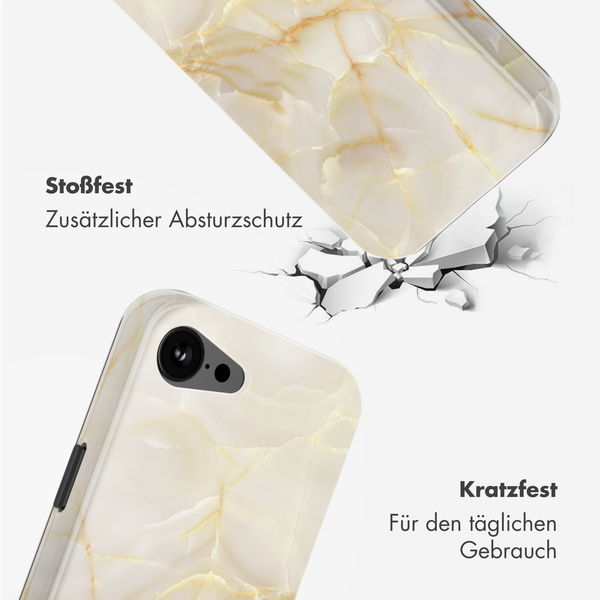 Selencia Vivid Rückabdeckung mit MagSafe Apple iPhone 16e - Golden Beige Marble