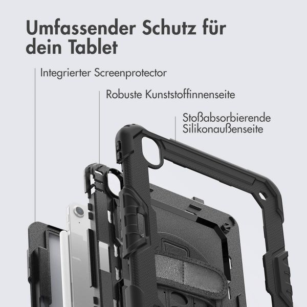 Accezz Robustes Back Cover mit Schultergurt für das iPad Air 11 Zoll (2024) M2 - Schwarz