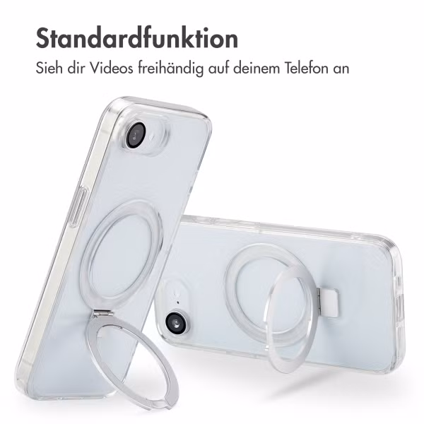 Accezz Ring Stand Backcover mit MagSafe Apple iPhone 16e - Transparent