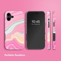 Selencia Vivid Tough Back Cover mit MagSafe für das iPhone 16 - Pastel Lipstick Marble